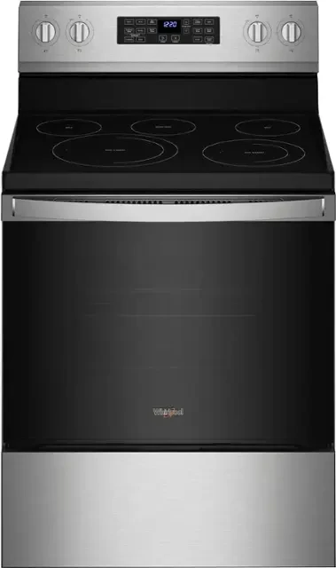 Whirlpool - 5.3 Cu. Ft. Freestanding Electric Convection Range with Air Fry - Stainless Steel